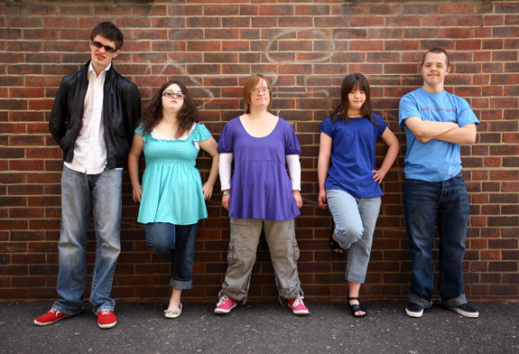 Group of teens with an intellectural disability