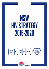 Cover of the NSW HIV Strategy 2016 - 2020