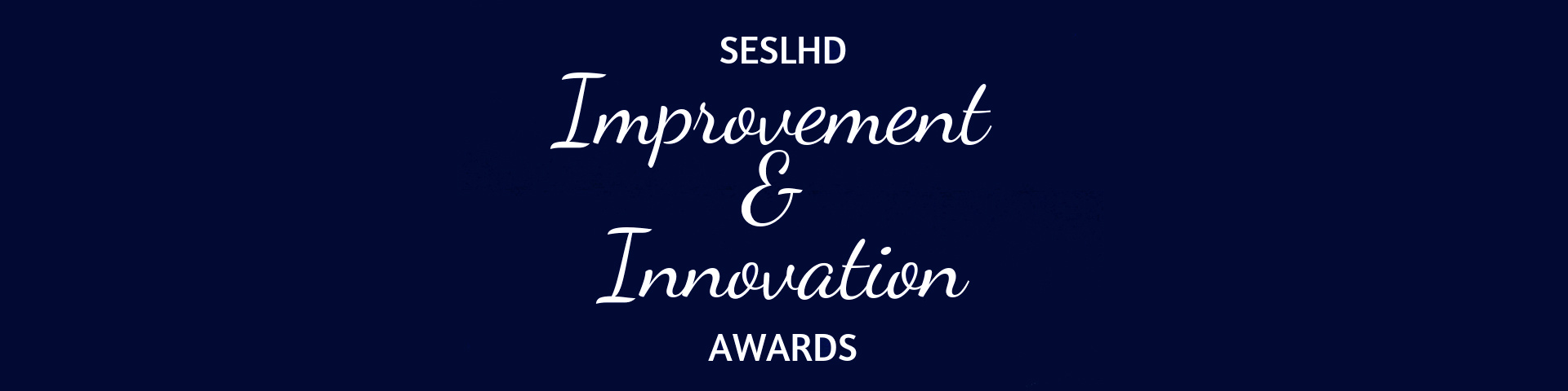 2019 Improvement and Innovation Awards wording on blue background