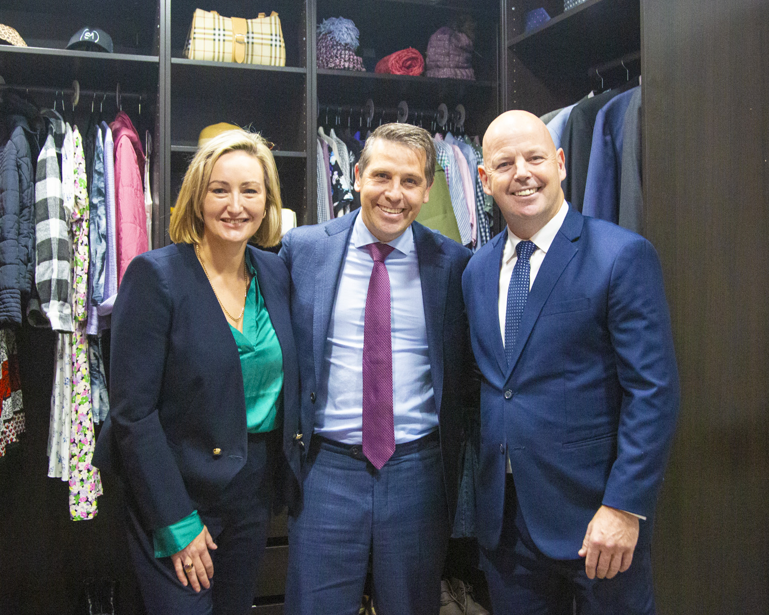 Member for Coogee, Minister Park and Keith Donnelly at Keith's Closet