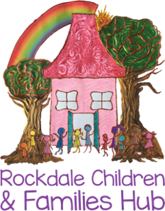 Rockdale Hub Pink House with Rainbow